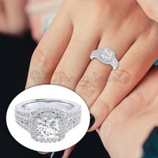 Women Halo Diamond 925