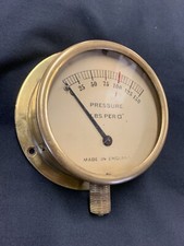 Eccentric Dial Steam Traction Engine Brass Pressure Gauge Burrell Aveling Porter