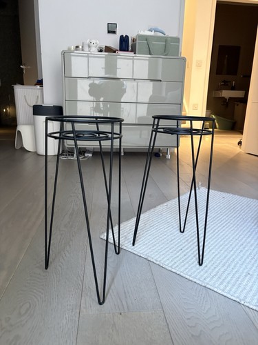 Set tall metal plant - of,