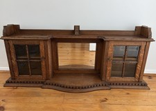 Oak mirrored back - mirrored-back, cabinet