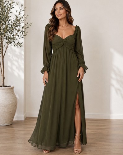 Lulus olive green ruched - olive,