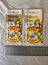  Cadburys Whole Nut Wrapper - Chocolate Bar Wrapper - Collectable vintage 1970s