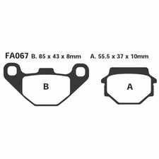 EBC Pair of Brake Pads SFA for