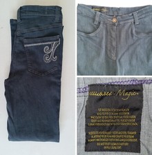 Michele Magic Ladies Size 8 Dark Green Stretch Zip Fly Jeans W26 L28