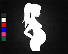 PREGNANT WOMAN #2 VINYL DECAL