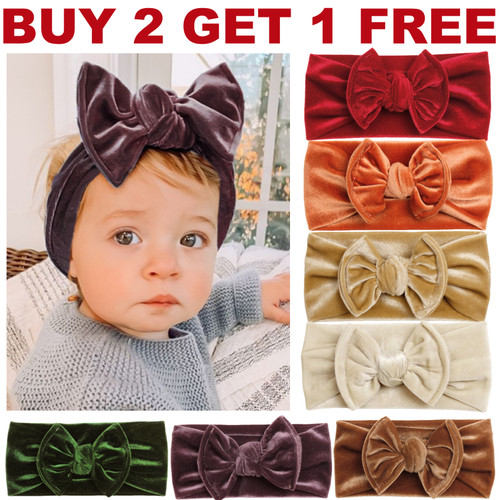 Baby girls velvet - velvet, turban