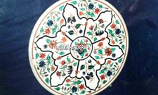 Marble Corner Table Malachite