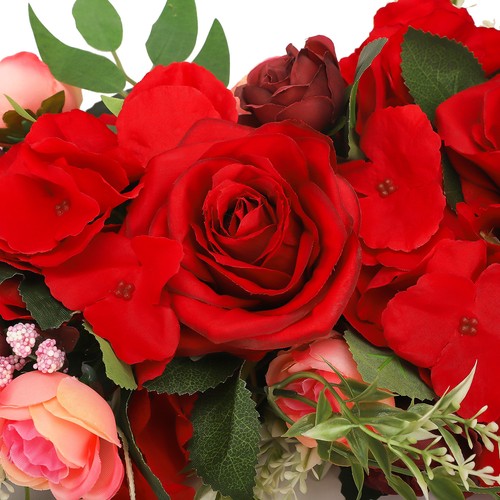 White artificial rose garland - rose,
