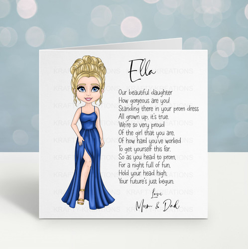 Daughter prom card - prom,