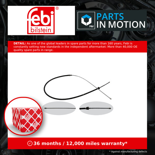 Handbrake cable rear left - left, or