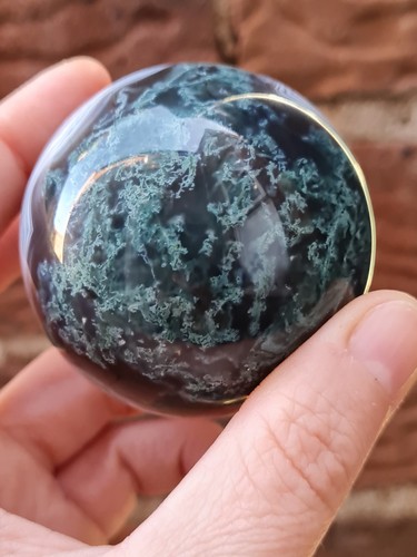 Moss agate sphere - agate,