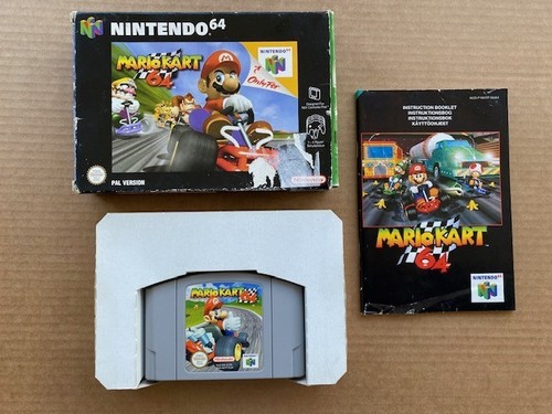 N64 mario kart - boxed, with