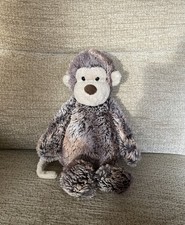Jellycat Medium Bashful Moss Monkey Plush Soft Toy