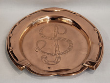 ANTIQUE COPPER HORSESHOE SHAPED HUNTING OR HORSE RIDING CROP & WHIP TRAY JS&S ??