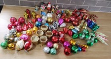 Christmas Tree  Baubles Decorations Plastic job lot of  103 baubles .G.C..
