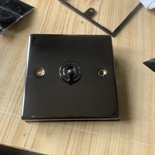 Click Deco 1 gang Single Toggle Light Switch black Nickel