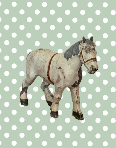 Rare white shire cart - rare,