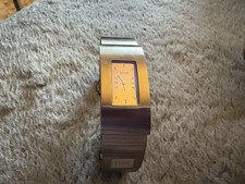 Storm Ladies Vintage Watch Blue Glass Silver Braclet In Original Packaging