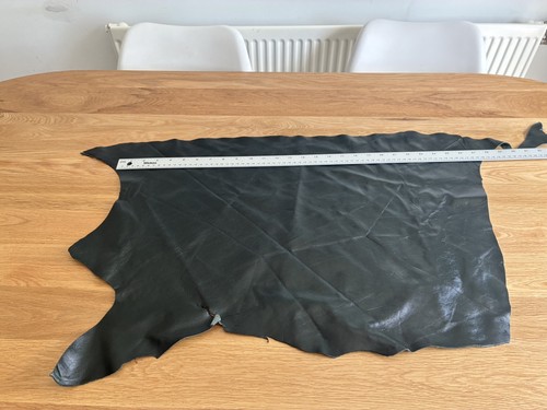 Very dark green - leather, piece