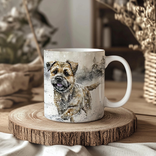 Border terrier winter snow - terrier,