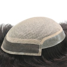 Mens Toupee Silk Top Lace