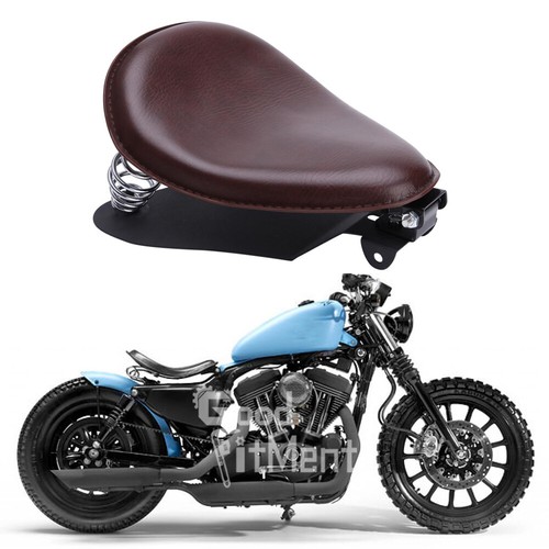 Brown motorcycle solo seat - seat, for