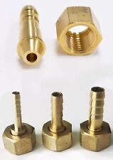 BSP Female Brass Hosetails with 60o Cone End & Swivel Nut Brass Hosetails