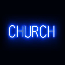 SpellBrite CHURCH Sign | Neon