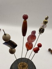 LOT OF 5 PRETTY VINTAGE HAT PINS  (V11)