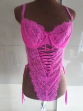 New Victoria secret pink lace lingerie bodysuit large