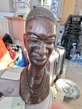 African Carved Head Made From