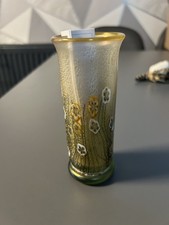 Stunning Iridescent Isle of Wight Timothy Harris Wild Garden Studio Glass Vase