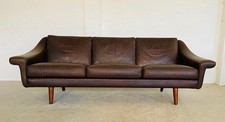 VINTAGE DANISH MID CENTURY RETRO AAGE CHRISTIANSEN (MATADOR) LEATHER SOFA 60s