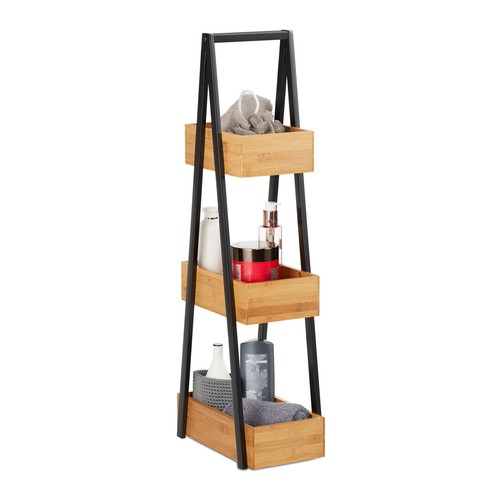 Bamboo bathroom shelf - , modern