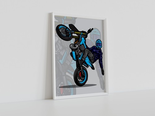 Motocross poster motorbike - poster,