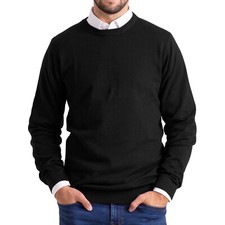 Mens Jumper Soft Knit Crew