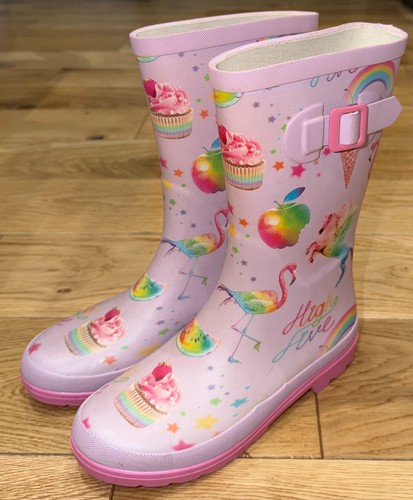 Girls next pink purple wellies - girls,