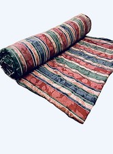 Traditional Indian Kantha Quilt / Throw - Double Bed Size