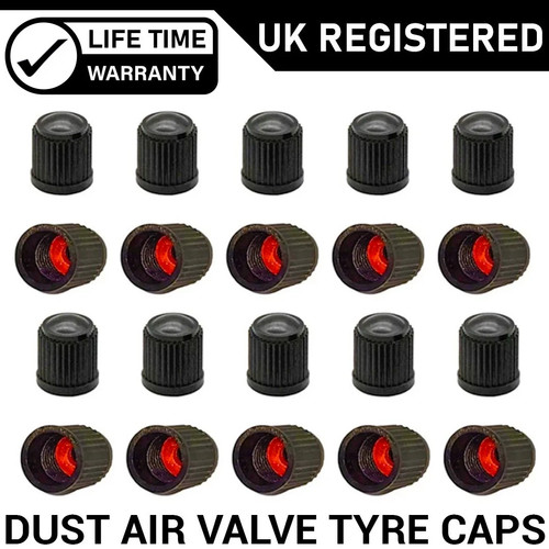Dust air valve tyre caps - tyre, black