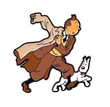 Tin Tin & Snowy Metal Enamel