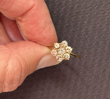 Certified Unenhanced Colour Change Garnet Gold Cluster Ring