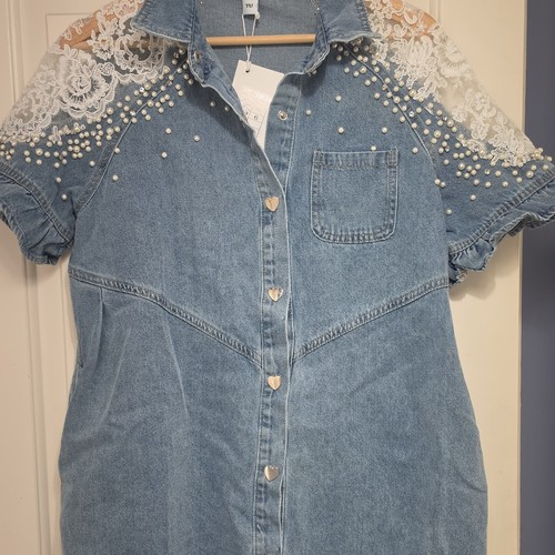 Women blue denim midi - blue,