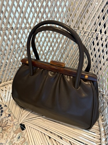 Vintage 1950 brown faux - brown,