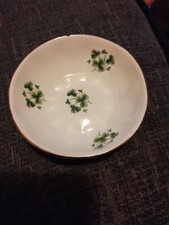 Vintage Carrigaline Pottery Shamrock Design Small Trinket Dish 1 Small Chip