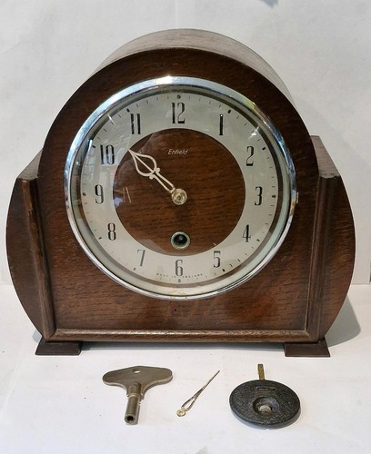 Art deco enfield mantle clock - art,