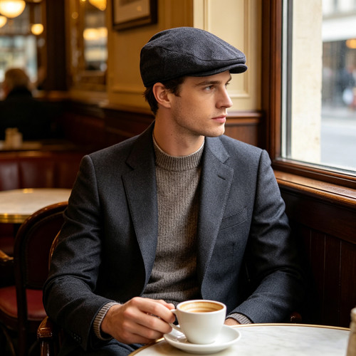 Tweed check flat - check,