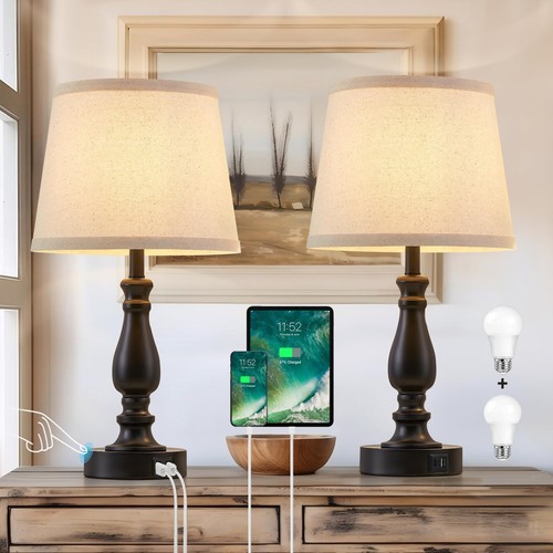 Set bedside lamps touch - of,
