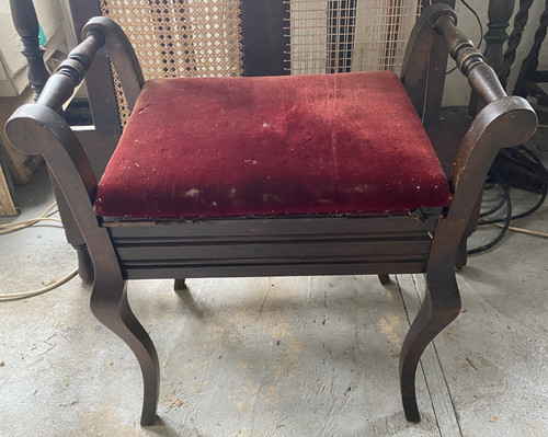 Edwardian piano stool mahogany