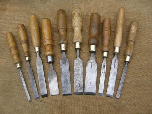 Vintage wood chisels - wood,