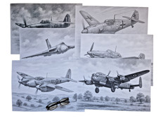 Joblot Aircraft Pencil Drawing